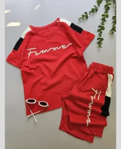 تیشرت شلوارک پسرانه طرح نوشته fomme