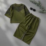 تیشرت شلوار گلدوزی باروک کد 2959 - Image 3