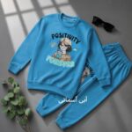 ست بلوز شلوار دخترانه طرح positvity کد 2982 - Image 2